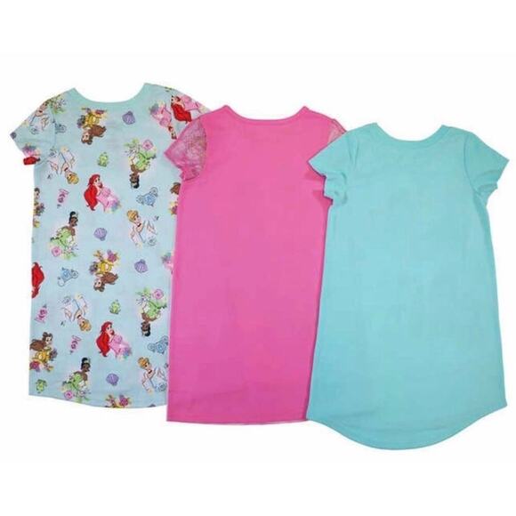 Disney Girl's Princess Sleepwear Nightgowns 3 Pack Size 5 NWT - Picture 3 of 7
